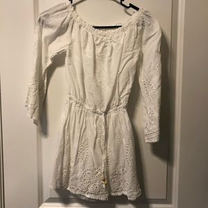 Rebellion white lace long sleeve romper